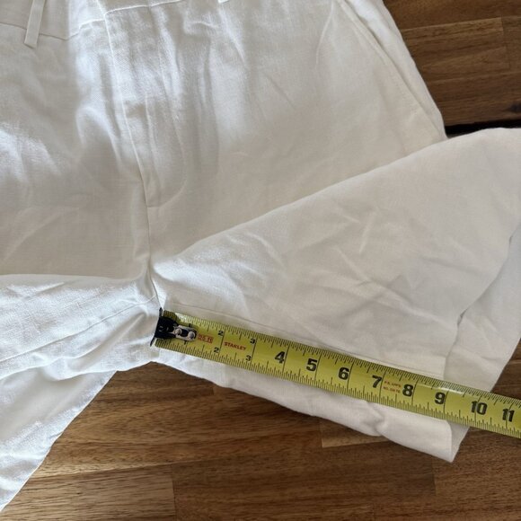 ANDERSON & SHEPPARD Savile Row Chino Shorts - White - Size 32 100% Linen READ - Picture 9 of 16
